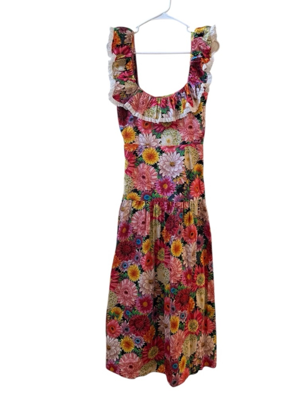 BORGO DE NOR Jessie Over the Rainbow Floral Midi Dress Sz 8 AU/4 US - Picture 6 of 11